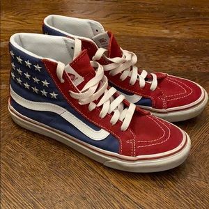 VANS American flag 🇺🇸 studded red and blue